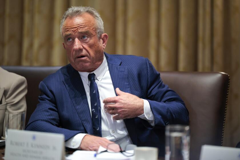 WASHINGTON, DC - AUGUST 26: U.S. Secretary of Health and Human Services Robert F. Kennedy Jr. speaks as President Donald Trump holds a cabinet meeting with members of his administration in the Cabinet Room of the White House on August 26, 2025 in Washington, DC. This is the seventh cabinet meeting of Trump's second term. (Photo by Chip Somodevilla/Getty Images)