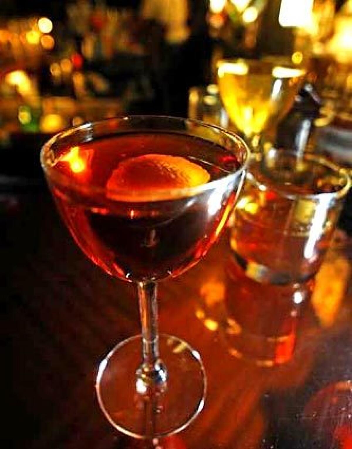 The Martinez, from the four-page cocktail menu.