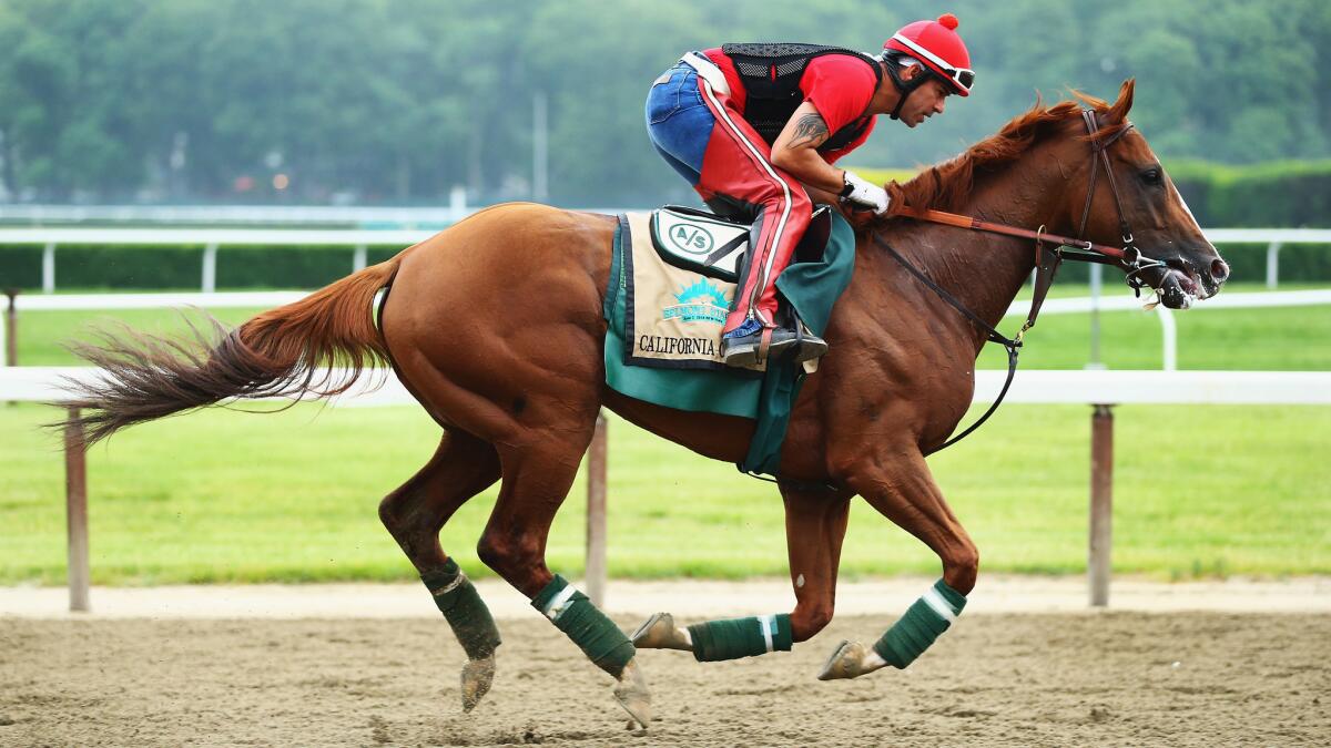 California Chrome has drawn the No. 2 post position for Saturday's Belmont Stakes.