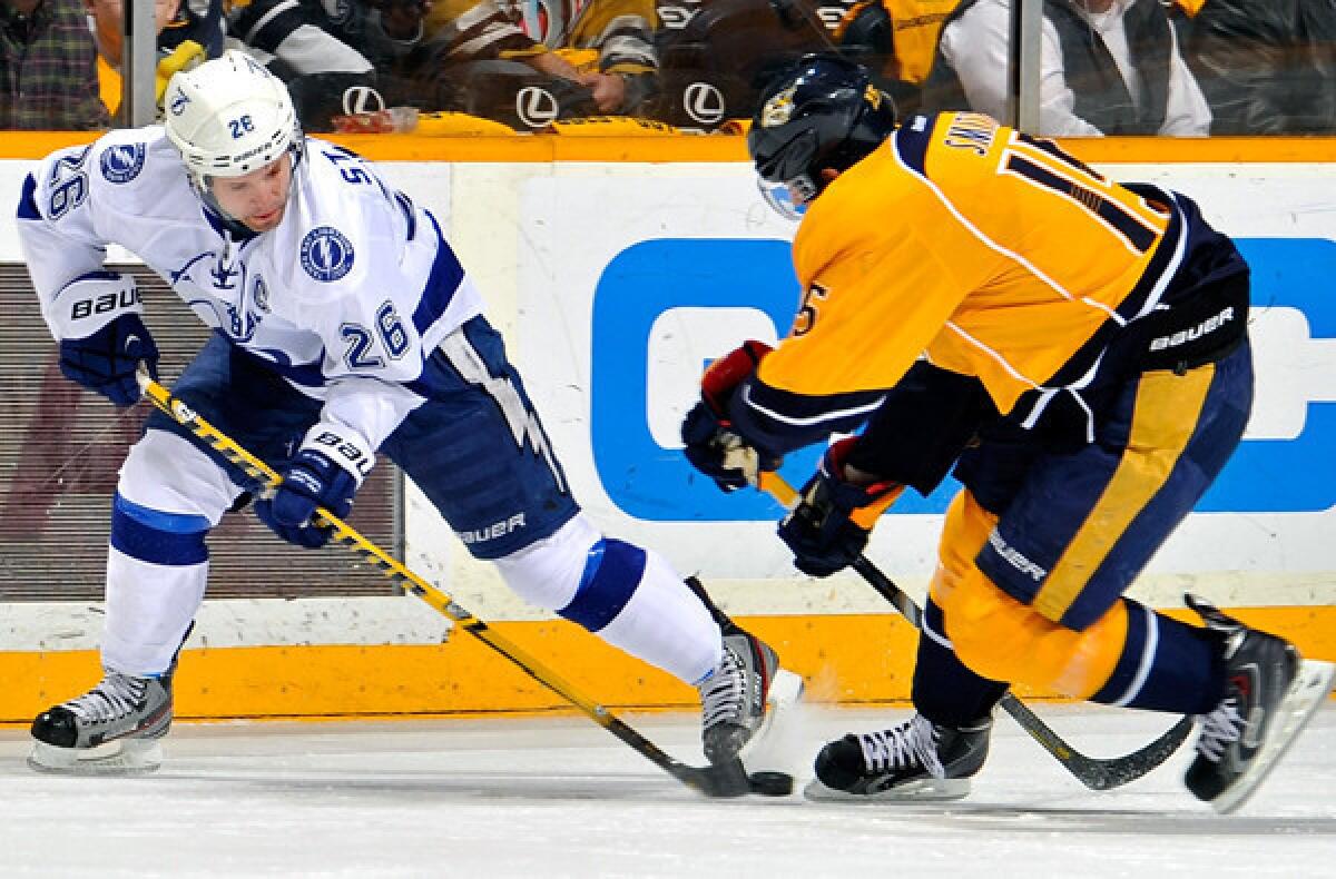 Lightning winger Martin St. Louis (26) is among the players who might be available for the right price in a trade.
