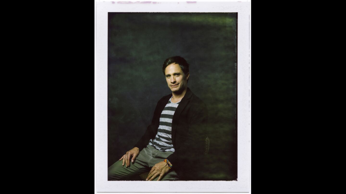An instant print portrait of actor Gael Garcia Bernal, from the film "If You Saw His Heart.”