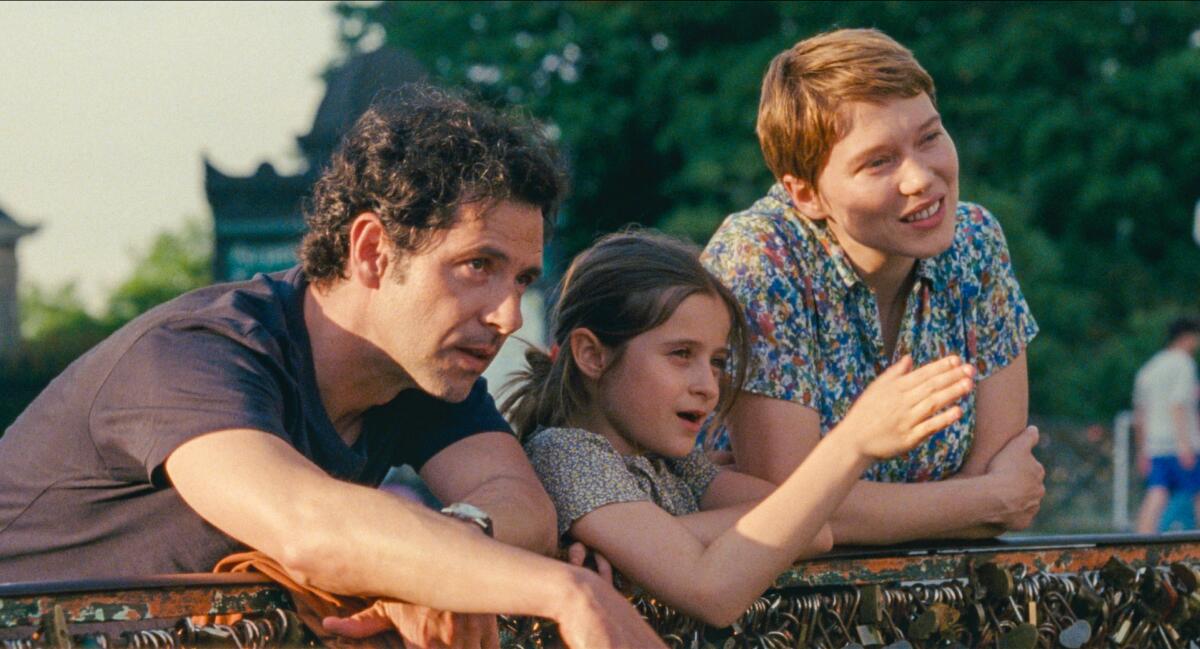 Melvil Poupaud, Camille Leban Martins and Léa Seydoux in the movie "One Fine Morning."