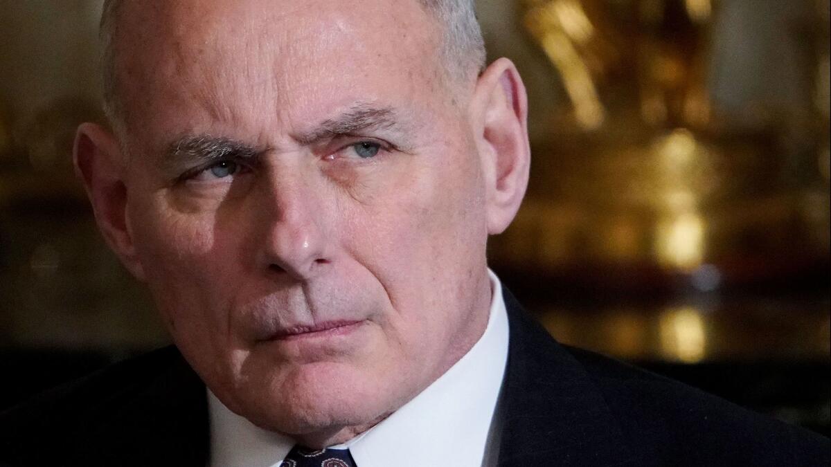 White House Chief of Staff John F. Kelly says the administration "must do better" in how it handles security clearances.