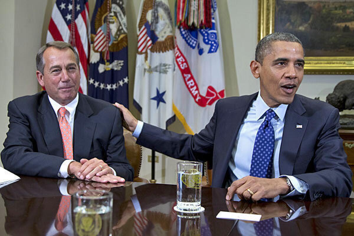 House Speaker John A. Boehner and President Obama at the White House in November.