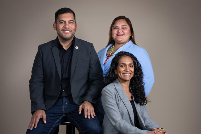 Image of Los Angeles City Councilmembers Hugo Soto-Martinez, Eunisses Hernandez, and Nithya Raman