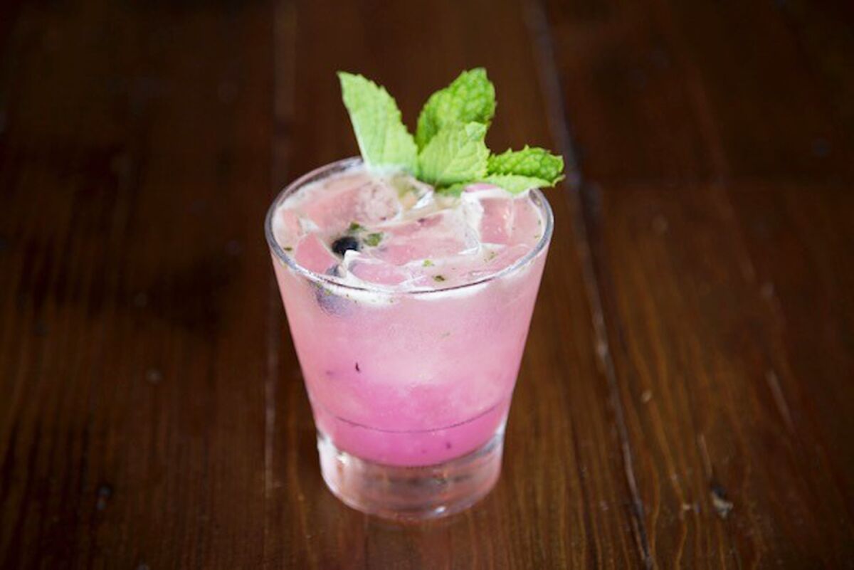 The blueberry mojito at The Duck Dive.