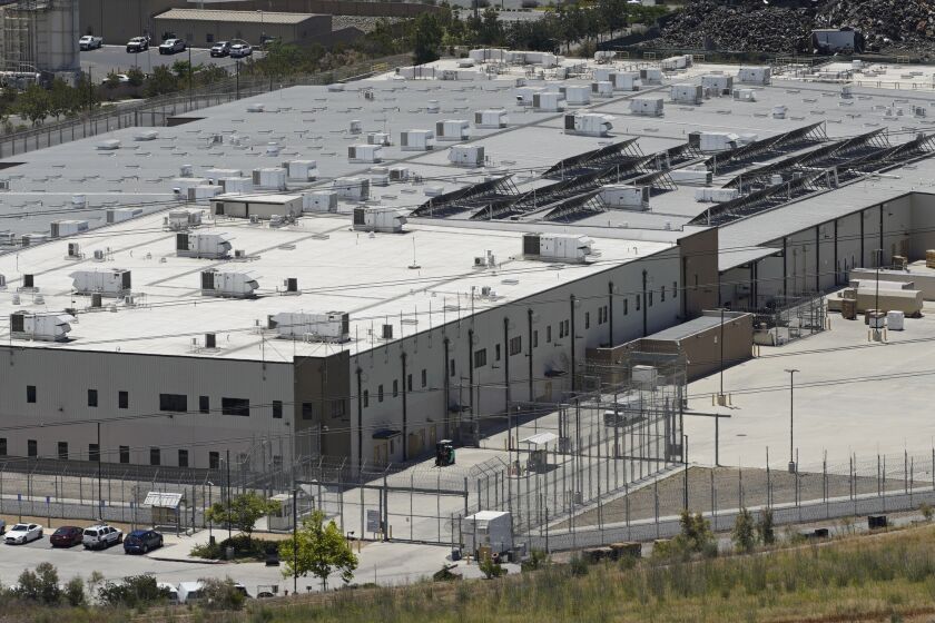 San Diego, California - June 08: United States Border Patrol tours an area where larger number of noncitizens are making multiple border crossing attempts. The Otay Mesa Detention Center bellow Otay Mountain on Tuesday, June 8, 2021 in San Diego, California (Alejandro Tamayo / The San Diego Union-Tribune)