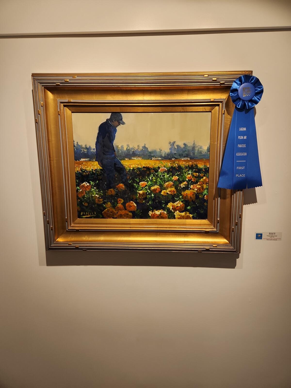 Michael Hill's "Flower Fields at Dusk" took first place in LPAPA's "From Dusk to Dawn" juried art show.