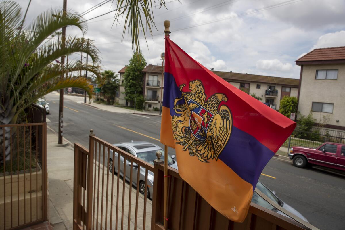 An Armenian flag