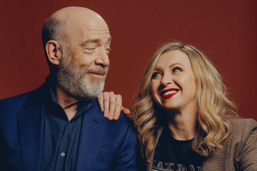 J.K. Simmons and Nina Arianda play Fred and Ethel Mertz in "Being the Ricardos," photographed at the W Hotel Westwood.