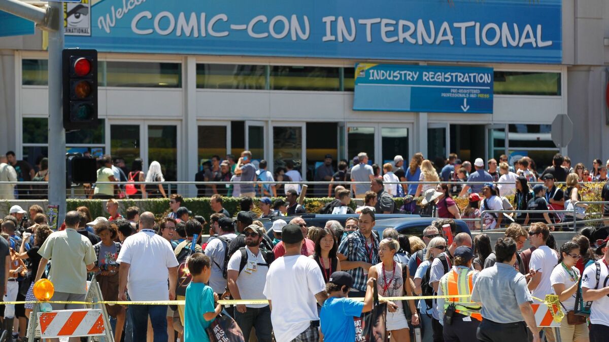 Comic-Con each year draws more than 130,000 attendees to the San Diego Convention Center, attracting high-profile celebrities and TV and film studios.