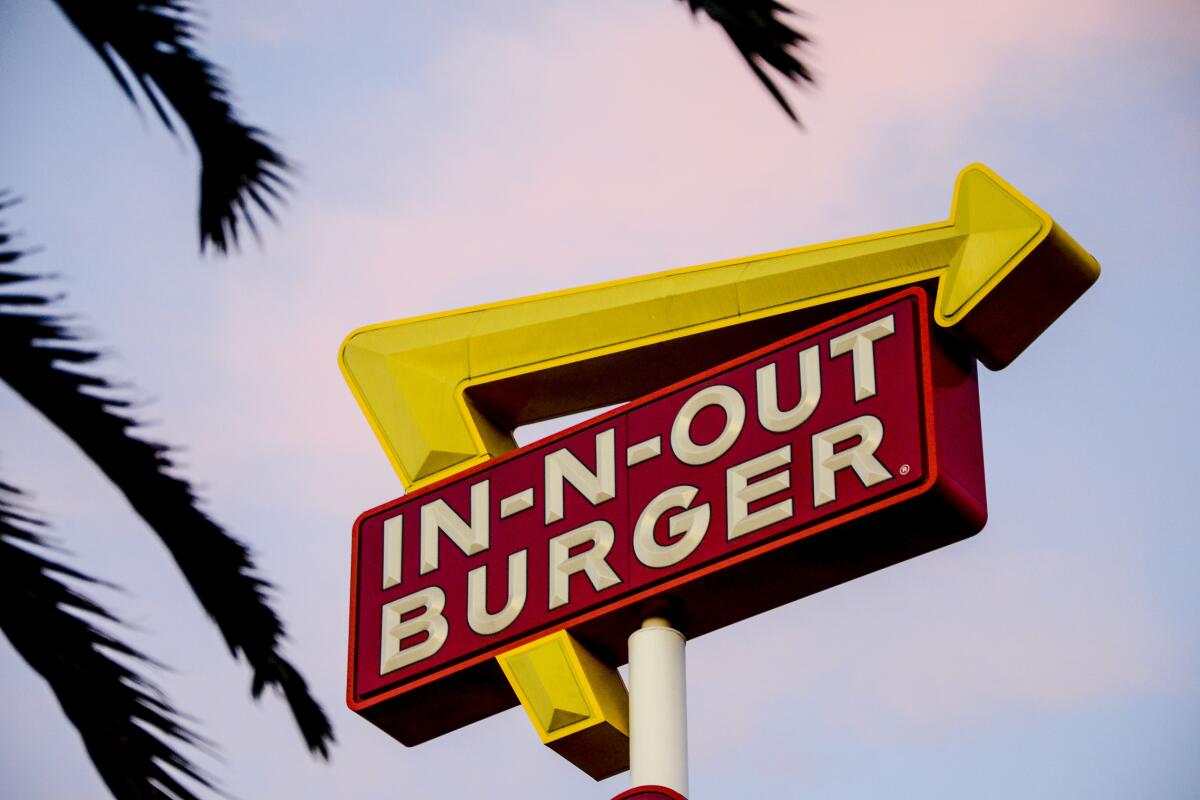 In-N-Out Burger sign