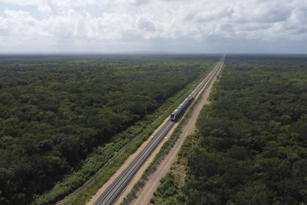 El tren inaugural con el presidente Andrés Manuel López Obrador