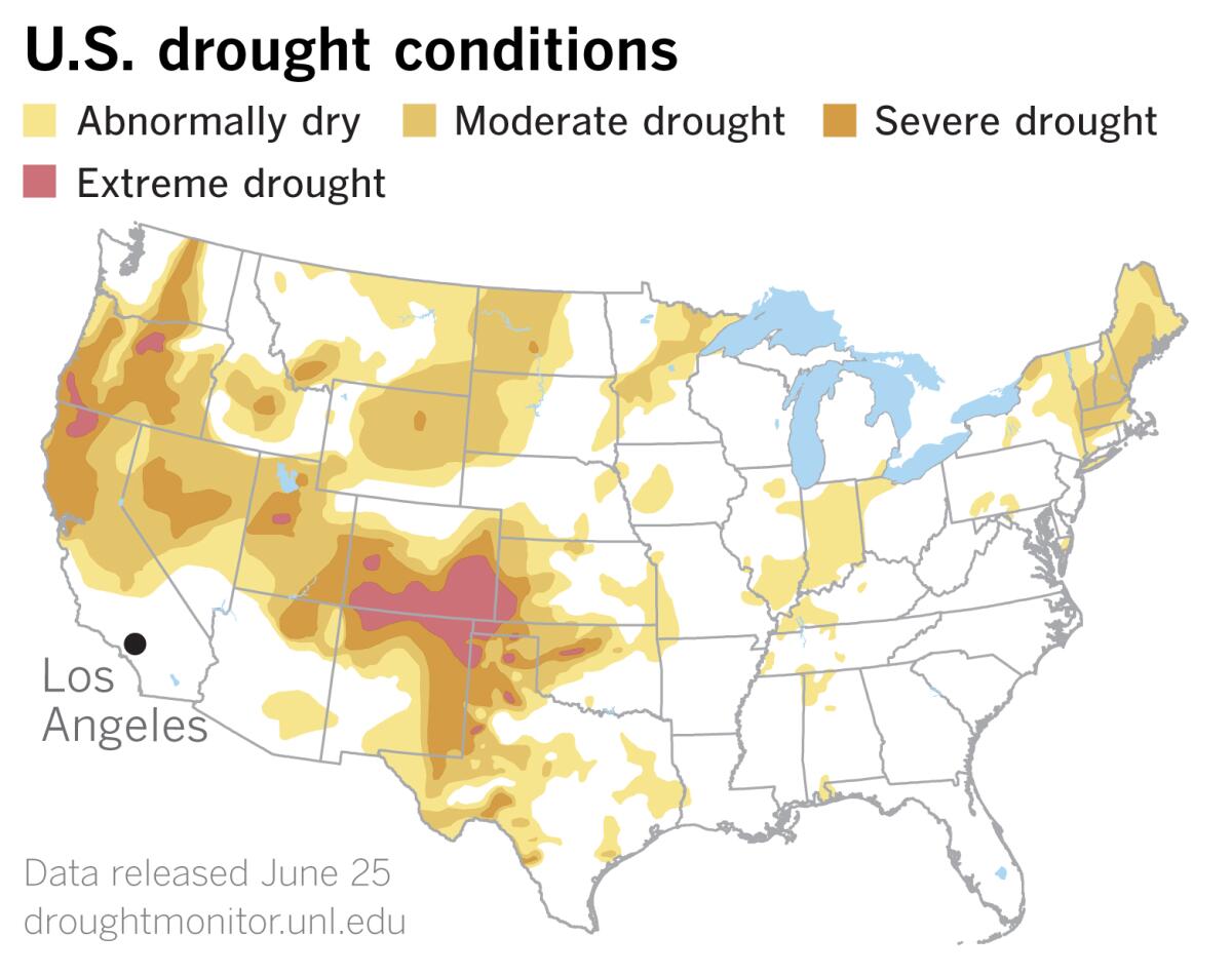 U.S. Drought Monitor data released Thursday.