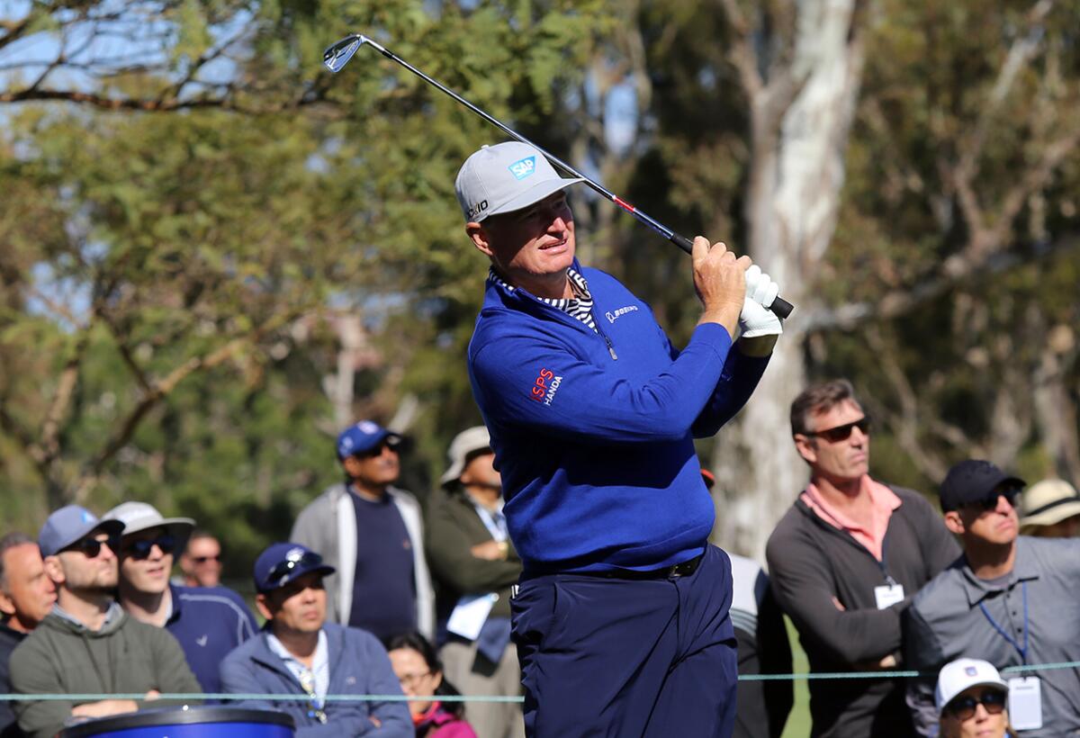 Ernie Els during the final round of the Hoag Classic at Newport Beach Country Club on Sunday.