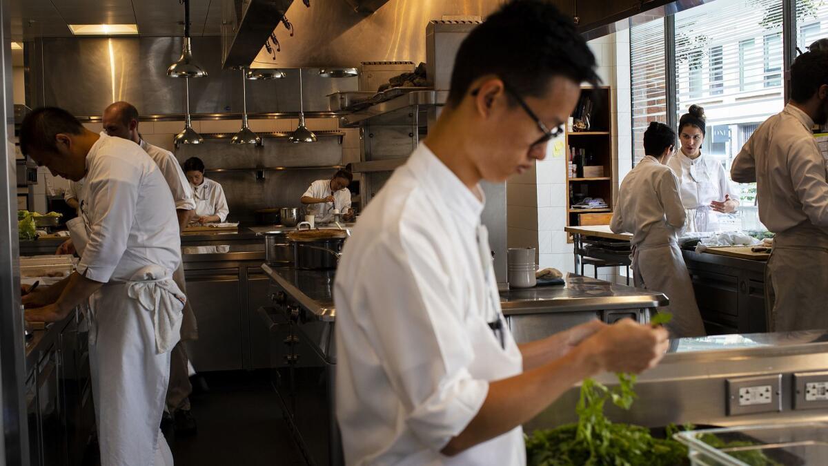 Benu, a San Francisco restaurant that has pledged to participate in a new zero-carbon dining program.