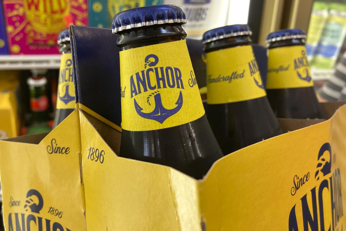 A pack of Anchor Brewing Co. steam beer 