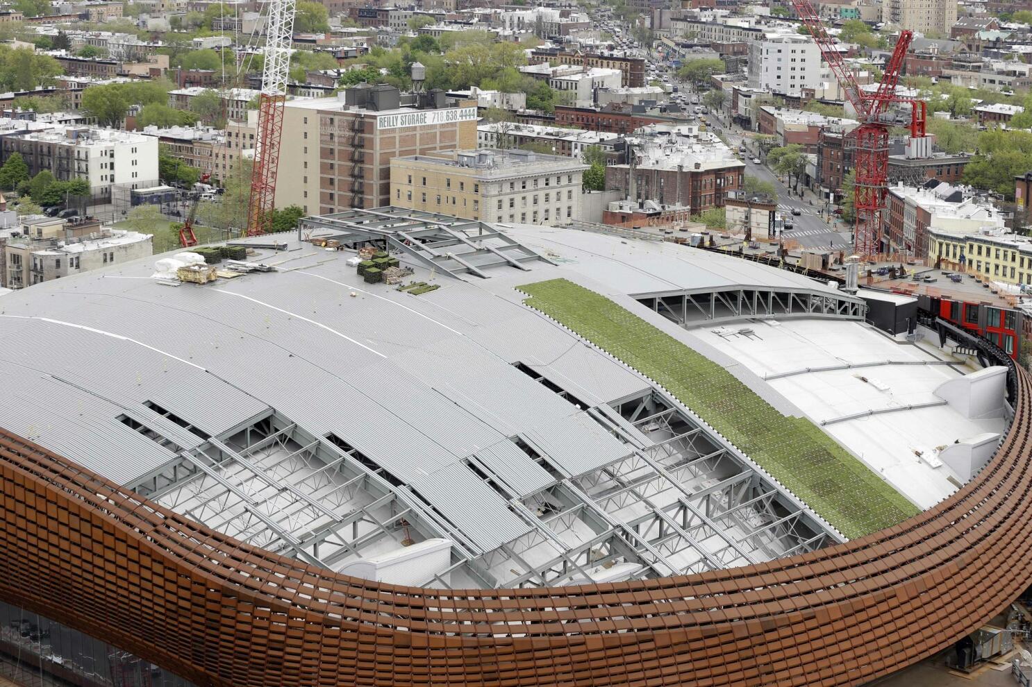 From green roof to massive towers, Barclays Center look about to