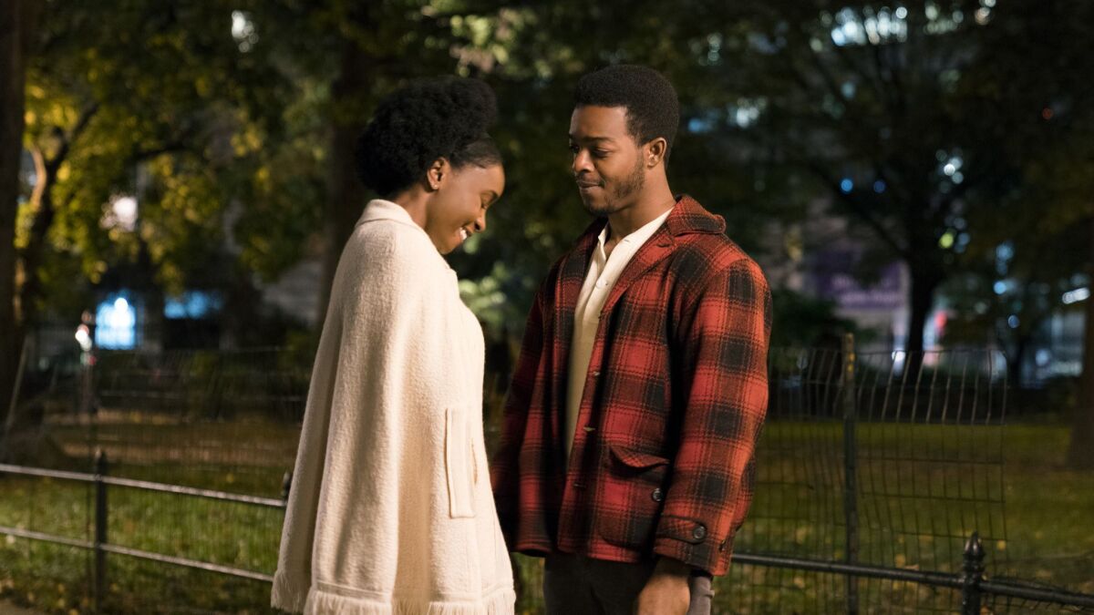KiKi Layne as Tish and Stephan James as Fonny star in Barry Jenkins' "IF BEALE STREET COULD TALK,"
