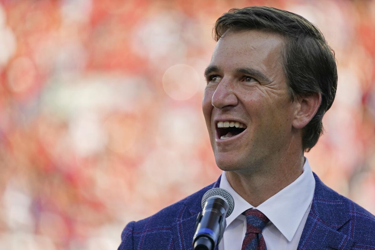 Eli Manning Is 'Enjoying' Time With 4 Kids While They 'Still Like' Him