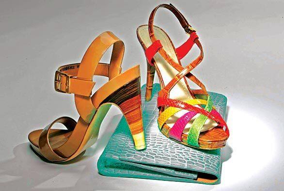 MUST-HAVES: For evening, I always bring one knockout pair of shoes, such as these Salvatore Ferragamo heels, left, or Nine West's colorful sandals. With these art pieces on your feet, no one will notice that you're wearing the same dress you wore earlier. I'm also a fan of Smythson accessories. Its travel wallet keeps my passport, tickets and receipts organized and doubles as a clutch for night. Patent leather "Pollyanna" heels, left, $695, at Ferragamo, Beverly Hills, and "Jewellite" sandals, $89, at Nine West, the Beverly Center, Los Angeles. Travel clutch, $605, at Smythson, Beverly Hills.