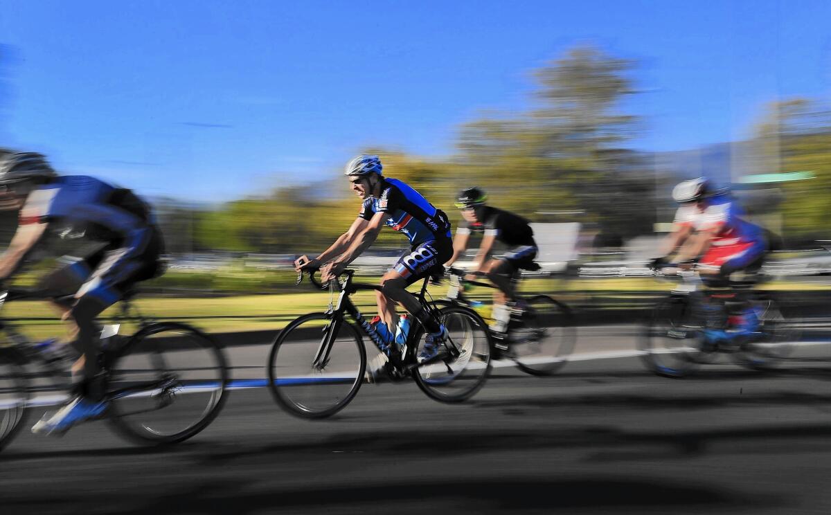 Bicyclists flock to be Rose Bowl Riders, making a 30-mile ride around the Rose Bowl in Pasadena.