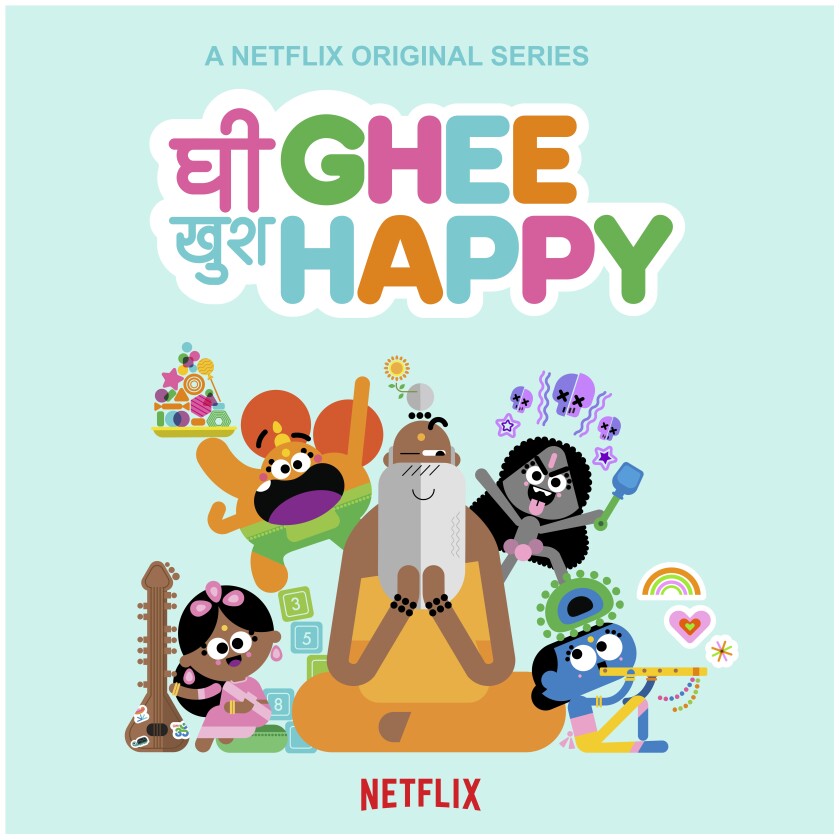 Artwork from Netflix's new animated series, "Ghee Happy."