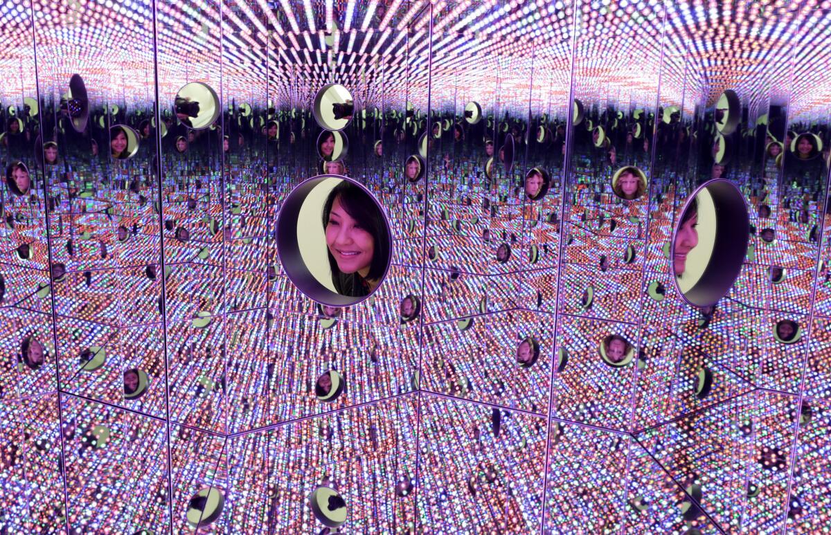 Yayoi Kusama's "Longing for Eternity" was acquired by the Broad museum. It will be on view to the public by Saturday.
