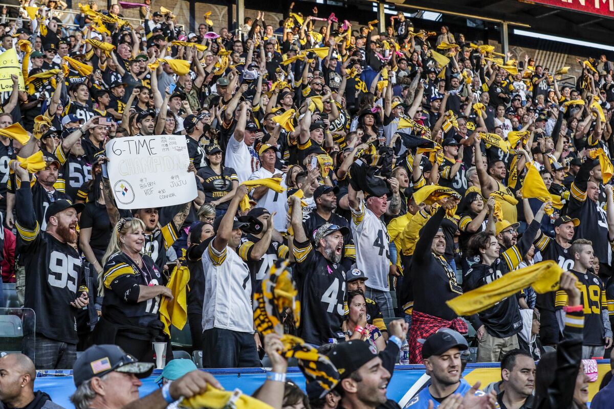 Steelers fans took over Dignity Health Sports Park during an October game against the Chargers.