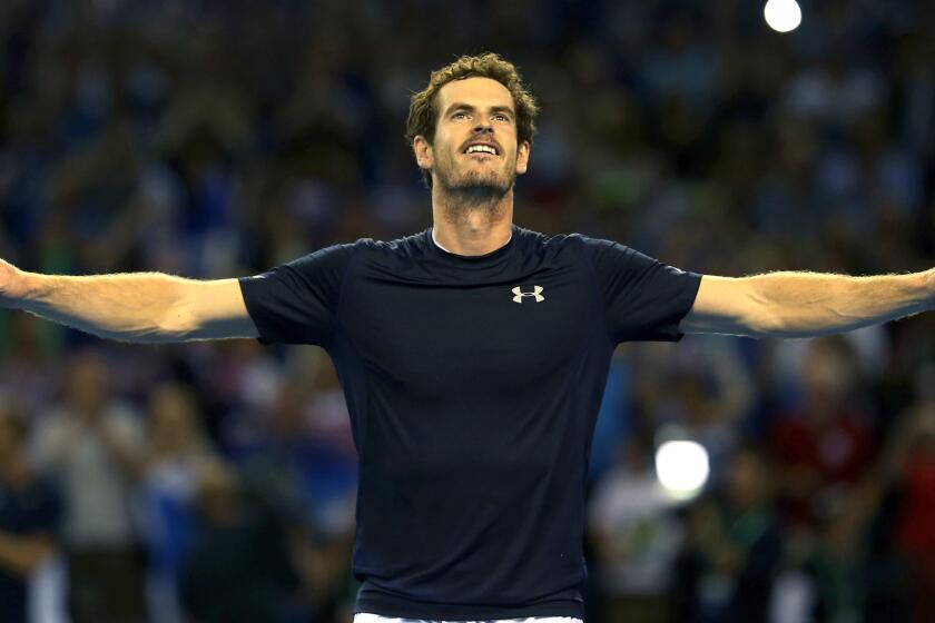 Andy Murray led Britain to a win over Australia in a Davis Cup semifinal by winning two singles matches and teaming with his brother to win a doubles match.