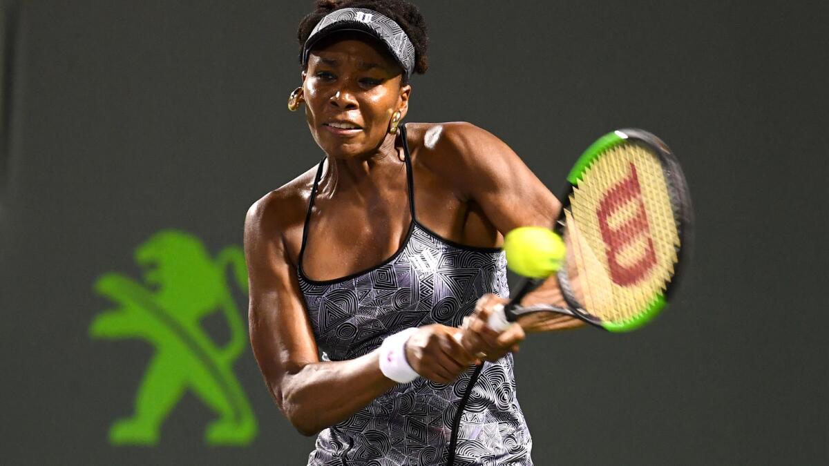 Venus Williams is looking to win her first title at Key Biscayne since 2001.