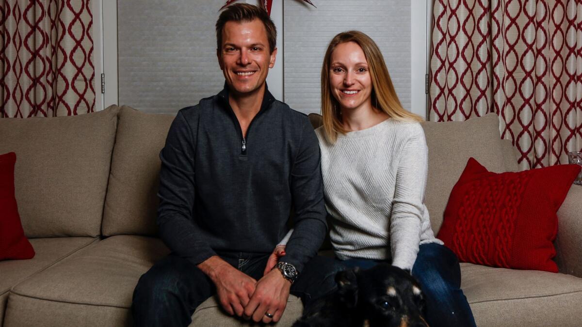 David Amejka, left, and Anett Seifert, of Sherman Oaks would see their taxes go down significantly under both the House and Senate plans.