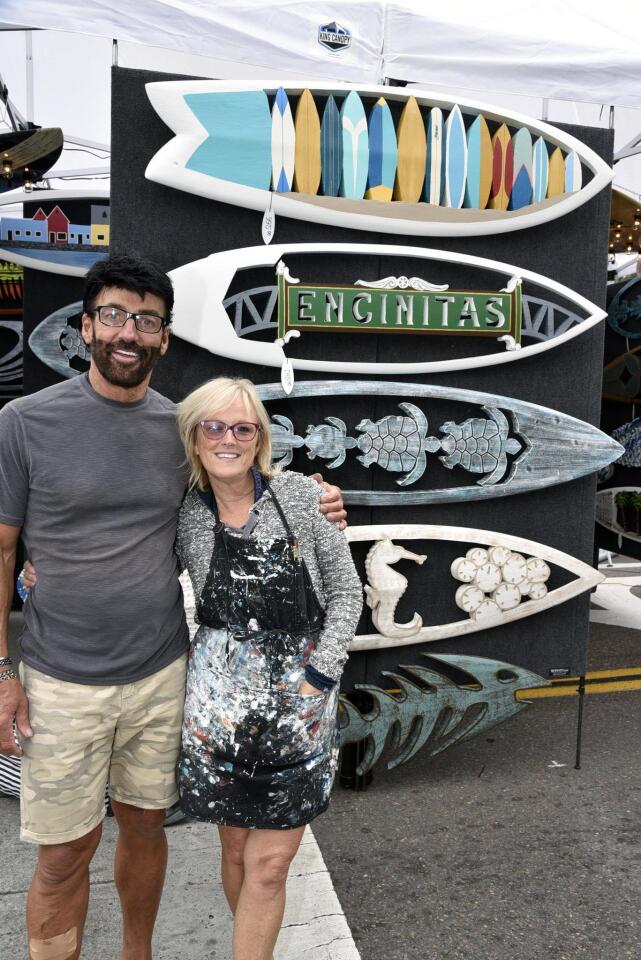 Artists Jim and Laura Rajner from Jimmy Romo’s Coastal Creations
