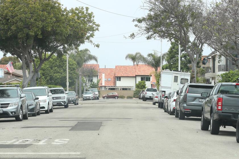 Police on Friday afternoon responded to a call of a possibly suspicious death at a home on the 1100 block of England Street in Huntington Beach and discovered the body of a woman 35-year-old registered nurse Nicole Karin Marquisee on the property. A view looking north on the street.
