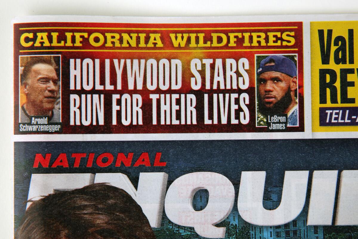 A detail from a National Enquirer cover.