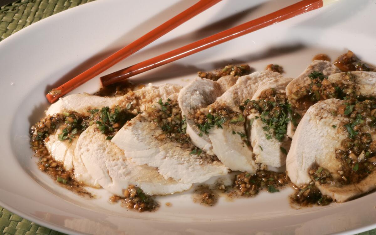 Cold chicken slices with sesame and Sichuan pepper