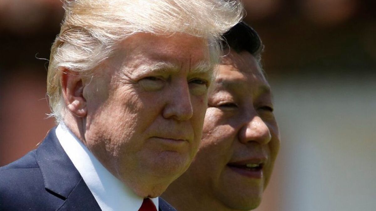 Trump and Chinese President Xi Jinping at Mar-a-Lago.