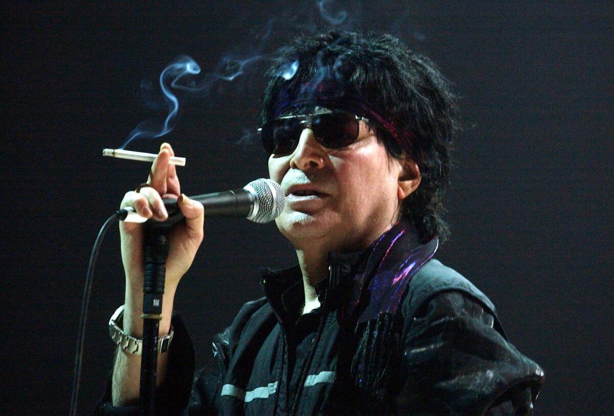 Alan Vega performs in the western French city of Nantes as part of the I.D.E.A.L. Festival in 2004. According to the family, the singer of iconic New York proto-punk band Suicide passed away peacefully in his sleep July 16, 2016, at the age of 78.