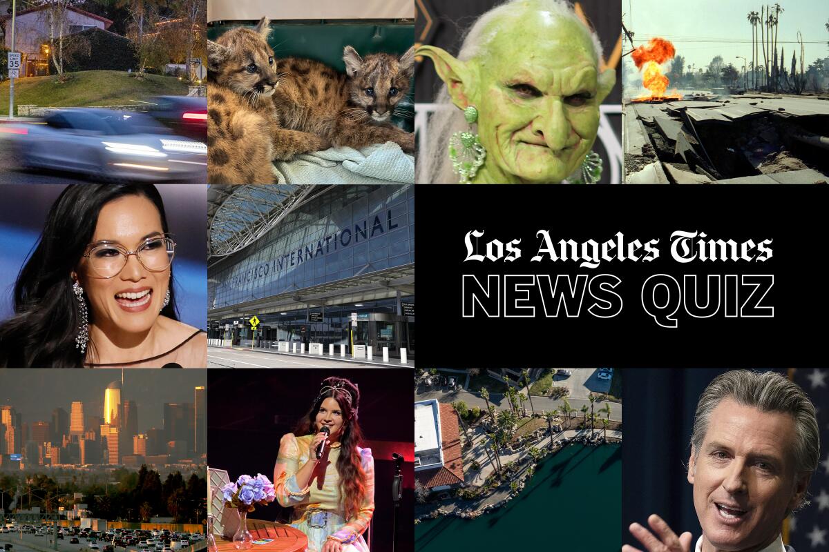 Images from this week's Los Angeles Times News Quiz.