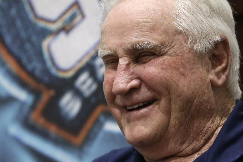 Former Miami Dolphins Coach Don Shula speaks to reporters at a news conference in Miami on Saturday.