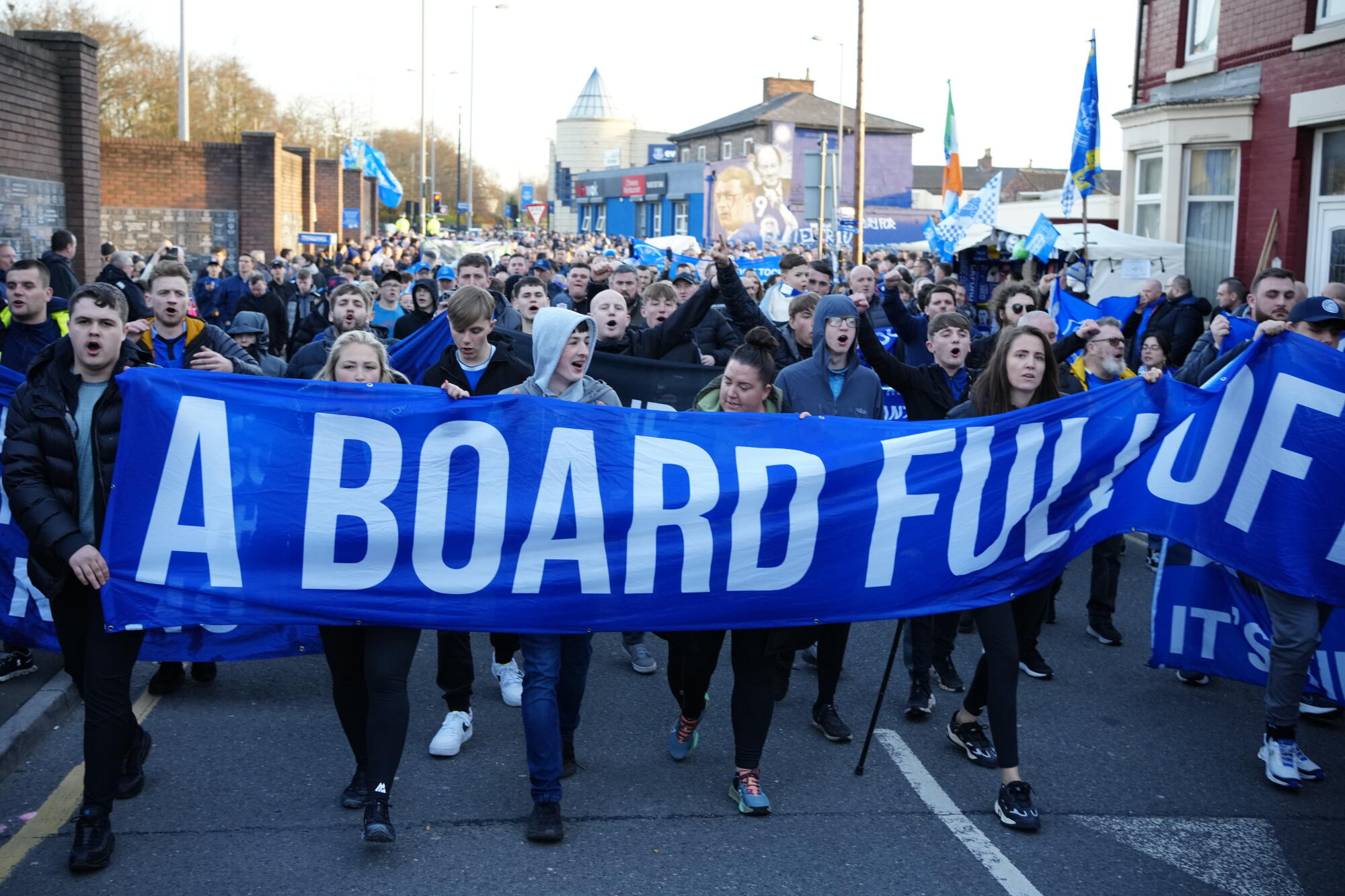 Everton Pyro Troubling times for Everton, its fans and historic Goodison Park - Los ...