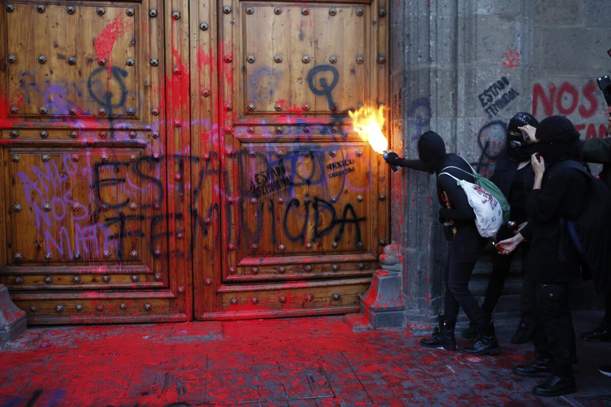 Protest against femicide in Mexico