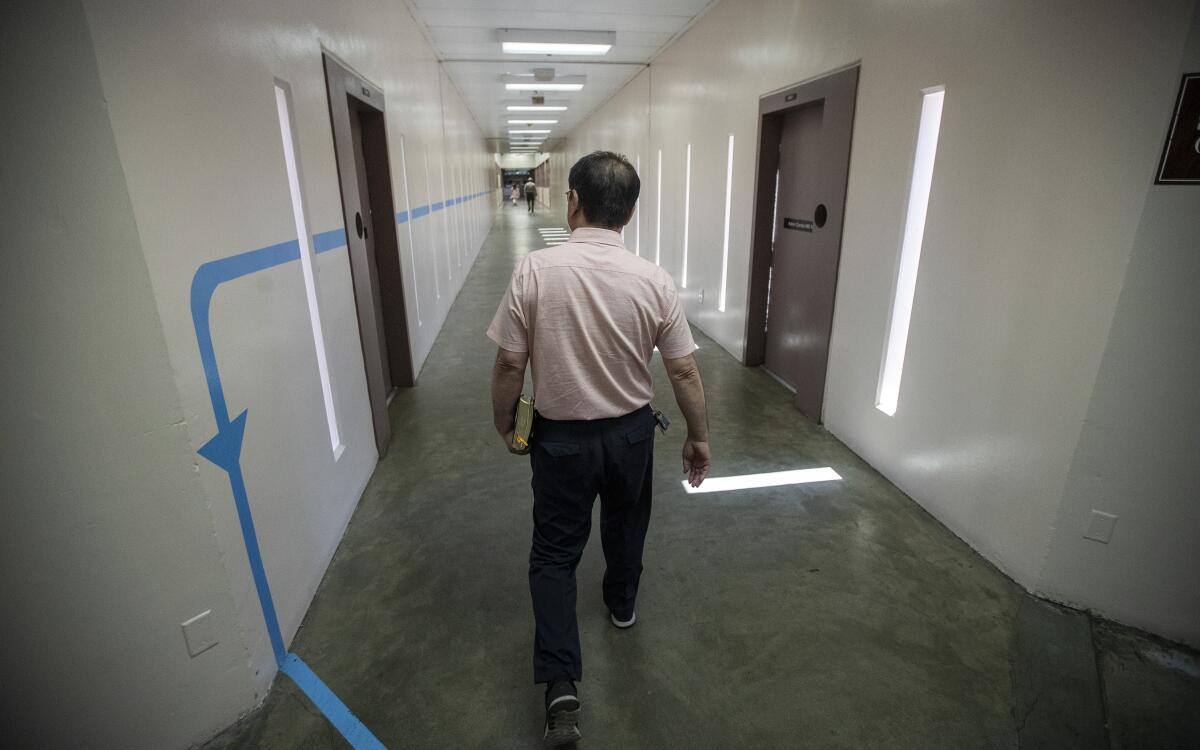 The Rev. Suk-ki Kim at North County Correctional Facility. Working in jails and prisons means lots of waiting — hours for visitation, weeks for letters to arrive, months for requests to get approved.