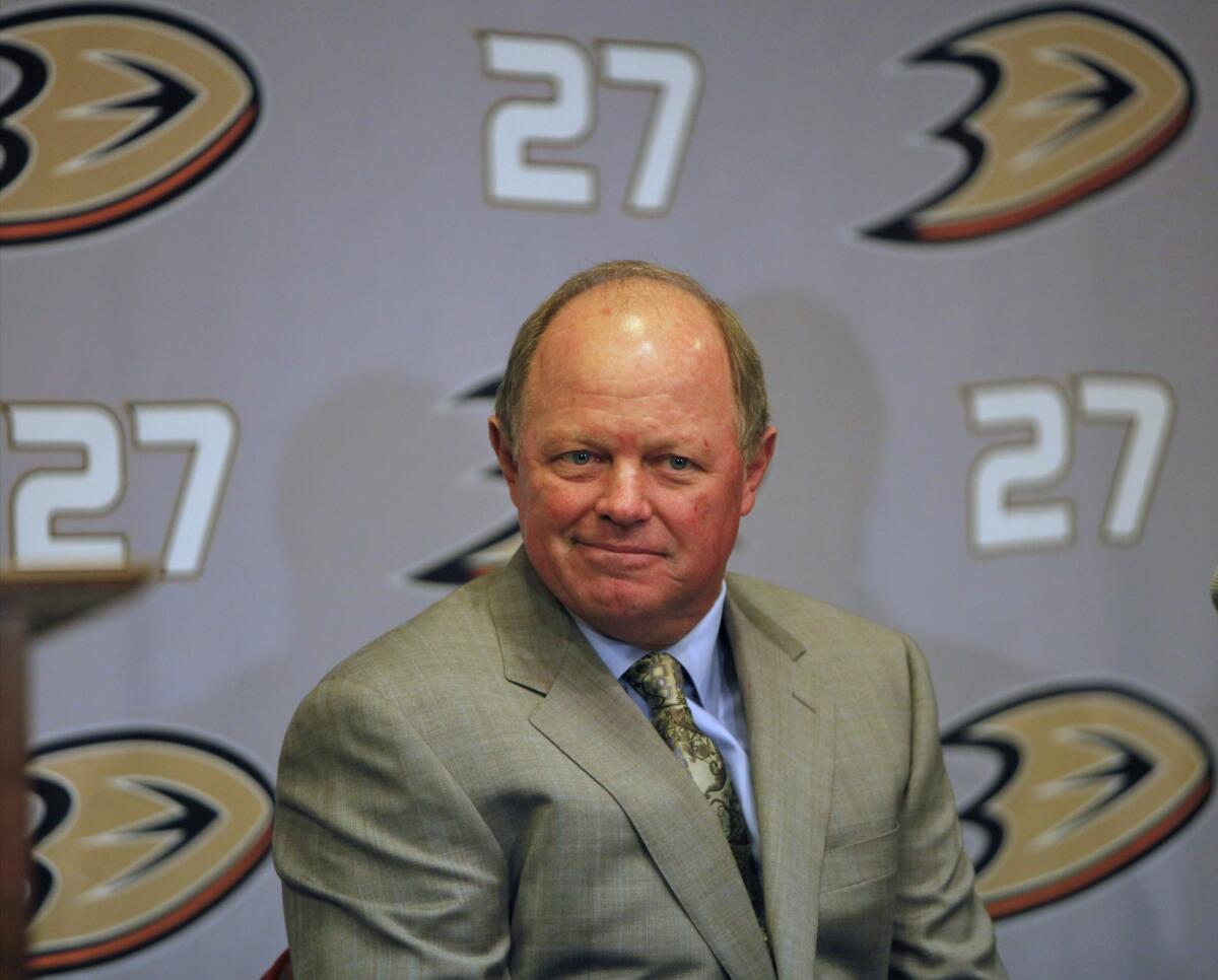Ducks general manager Bob Murray resigned Wednesday.