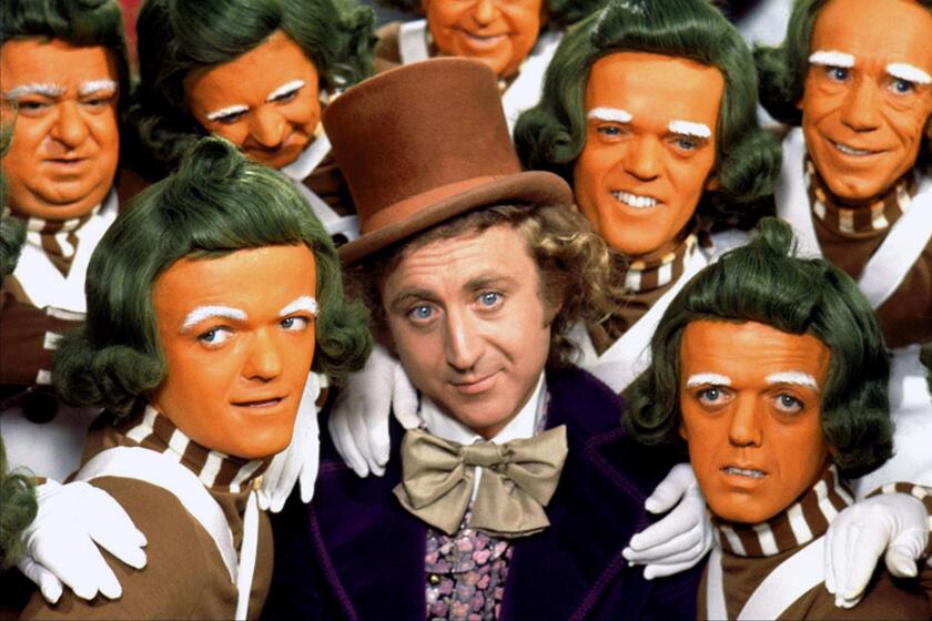 Gene Wilder (center) in a scene from "Willy Wonka and the Chocolate Factory from 1971.