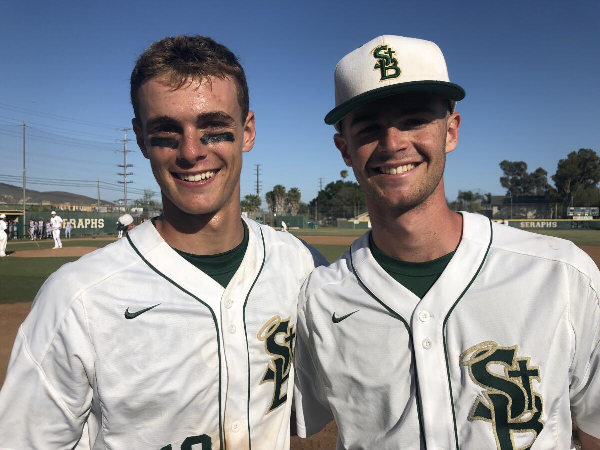 Charlie Saum (left) could be hitting against brother Jake when Stanford faces UCLA next season.