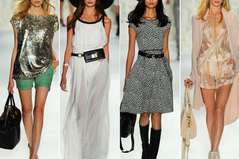 Looks from the Rachel Zoe spring-summer 2013 collection shown during New York Fashion Week.
