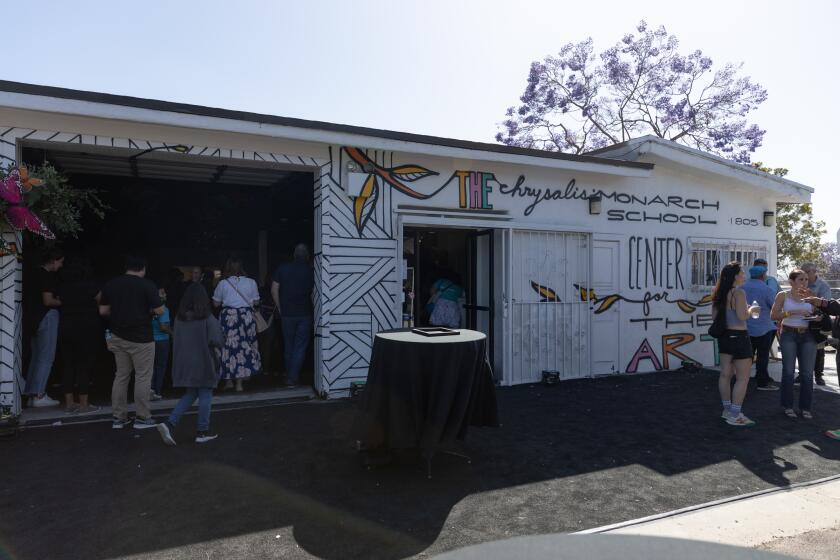 Monarch School’s Chrysalis Center for the Arts had its grand opening celebration at Barrio Logan on Wednesday, May 11, 2022. The new art center provides students a space for performances, music, dancing and visual arts. Monarch School, which has been operating since 1987, serves unhoused students.