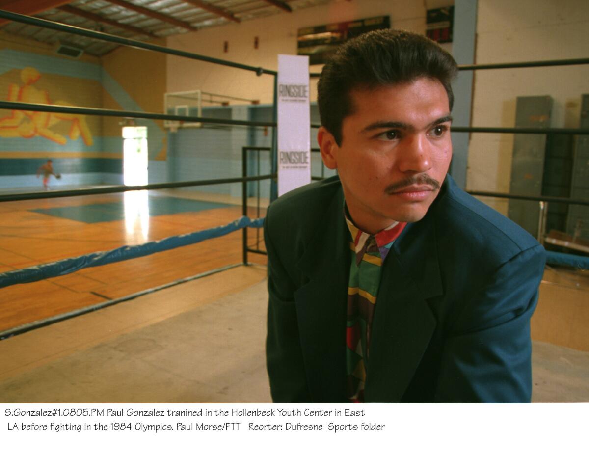 Paul Gonzales tranined in the Hollenbeck Youth Center in East LA before fighting in the 1984 Olympics.