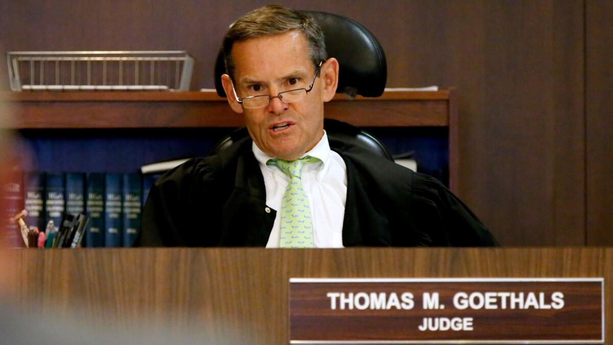 Orange County Superior Court Judge Thomas Goethals.